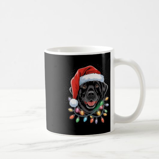 Mug Black Lab Labrador Christmas Tree Light Pyjama Chi (Droite)