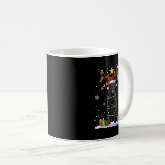 Mug Black Lab Labrador Christmas Tree Light Pyjama Chi (Devant droit)