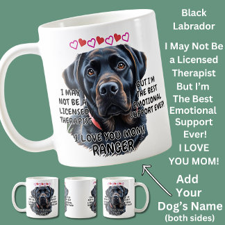 Mug Black Labrador, ajouter le nom du chien, modifier 