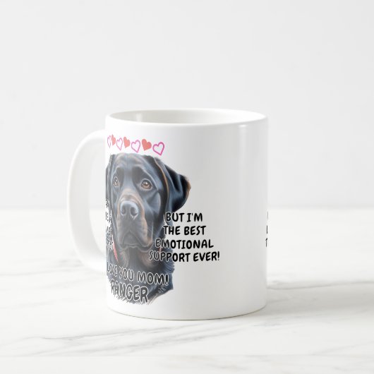 Mug Black Labrador, ajouter le nom du chien, modifier  (Devant gauche)