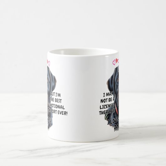 Mug Black Labrador, ajouter le nom du chien, modifier  (Centre)