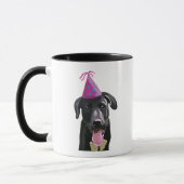Mug Black Labrador Avec Casquette de fête (Gauche)