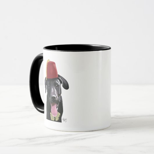 Mug Black Labrador Avec Fès (Devant gauche)