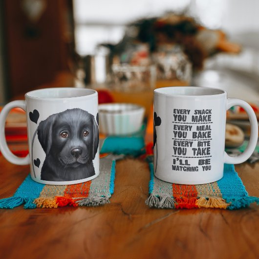 Mug Black Labrador Chien Chaque Snack Que Vous Faites