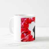 Mug Black Labrador Chien Rose Coeur Photo Jeter une ta (Devant gauche)