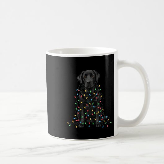 Mug Black Labrador Christmas I'm Fine Everything Is Fi (Droite)