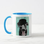 Mug Black Labrador dans le Casquette Bowler (Gauche)