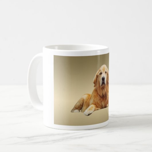 Mug Black Labrador Dog Water Couleur Art Peinture (Devant gauche)