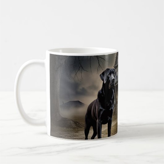 Mug Black Labrador Halloween (Gauche)