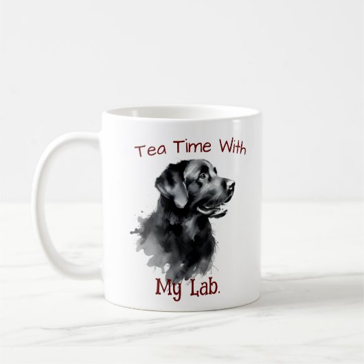 Mug Black Labrador Keepsake Personalize (Gauche)