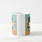 Mug Black Labrador Lecture journal sur Toilet (Centre)