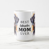 Mug Black LABRADOR MOM Amoureux des chiens Black Lab R (Centre)