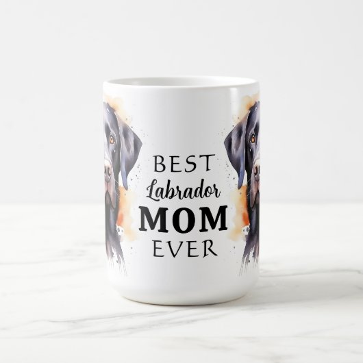 Mug Black LABRADOR MOM Amoureux des chiens Black Lab R (Centre)