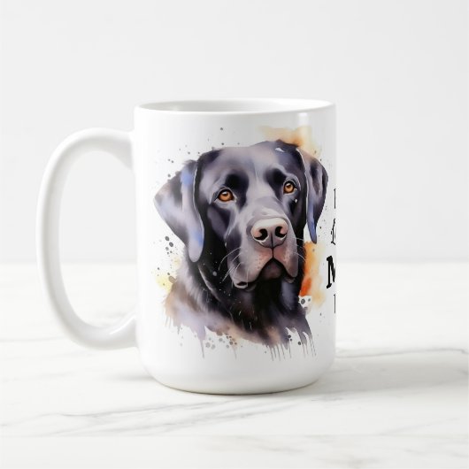 Mug Black LABRADOR MOM Amoureux des chiens Black Lab R (Gauche)