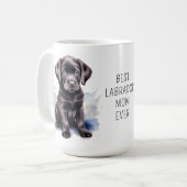 Mug Black LABRADOR MOM Amoureux des chiens mignon chio (Devant gauche)