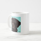 Mug Black Labrador - Peinture de pavot (Devant gauche)