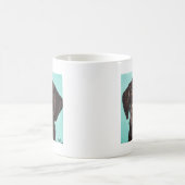 Mug Black Labrador - Peinture de pavot (Centre)