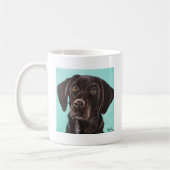 Mug Black Labrador - Peinture de pavot (Gauche)