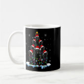 Mug Black Labrador Père Noël Arbres de Noël Lumières N (Gauche)