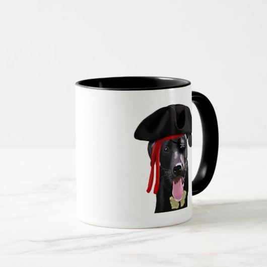 Mug Black Labrador Pirate (Devant droit)
