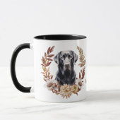 Mug Black Labrador Retriever Dog Automne Wire (Gauche)