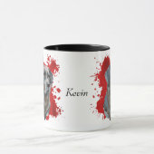 Mug Black Labrador Retriever Red Abstrait Arrière - pl (Centre)