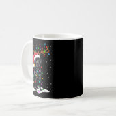 Mug Black Labrador Santa Hat Reindeer Tree Lights Chri (Devant gauche)