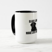 Mug Black Labs Make Life Better – Black Lab Coffee (Devant gauche)