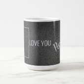 Mug Black Leather Love You Photo  (Centre)