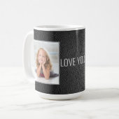 Mug Black Leather Love You Photo  (Devant gauche)