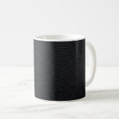 Mug Black leather texture or background. leather,textu (Devant droit)