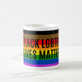 Mug Black LGBTQ vit la matière (Centre)