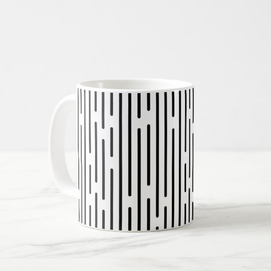 Mug Black Line Geometric Pattern  (Devant gauche)