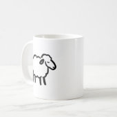 Mug Black Line Sheep – Cozy Animal Ink Design on (Devant gauche)