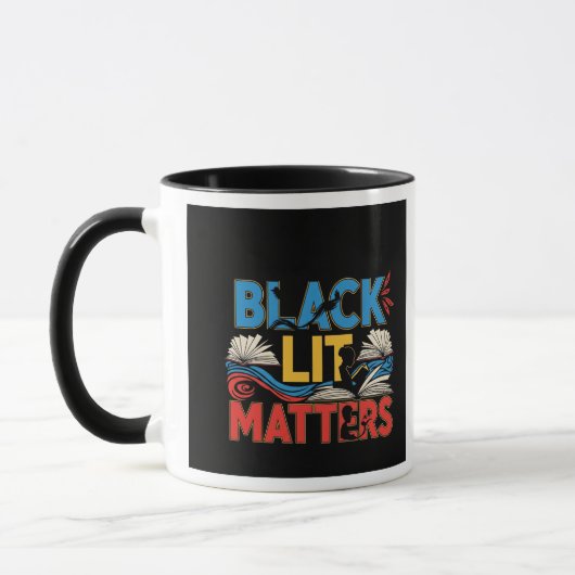 Mug Black Lit Matters | Bold Afrocentric Literary  (Gauche)