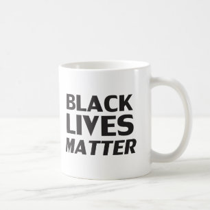 Mug Black Lives Matt noir moderne audacieuse typograph