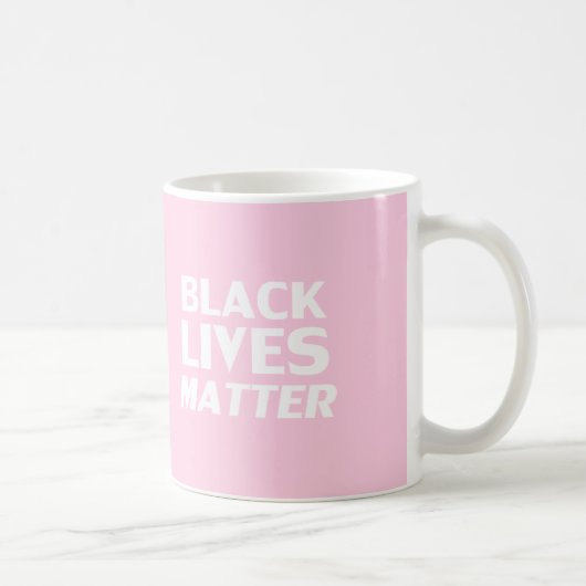 Mug Black Lives Matt rose blanc typographie moderne (Droite)