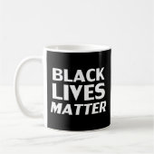 Mug Black Lives Matter noir blanc typographie moderne (Gauche)
