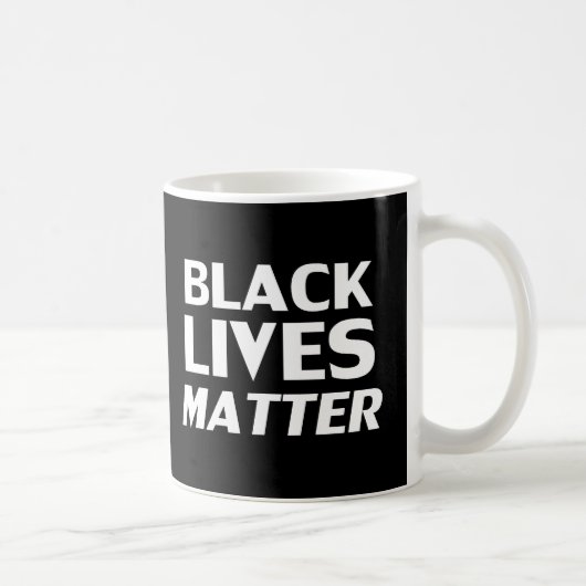 Mug Black Lives Matter noir blanc typographie moderne (Droite)