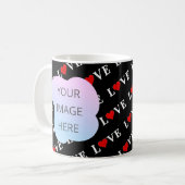 Mug Black LOVE tendance noir et blanc (Devant gauche)