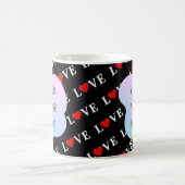 Mug Black LOVE tendance noir et blanc (Centre)