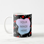 Mug Black LOVE tendance noir et blanc (Gauche)