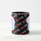 Mug Black LOVE tendance noir et blanc (Centre)
