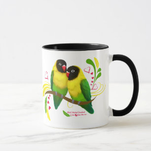 Mug Black Masked Lovebirds
