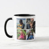 Mug Black Modern Best Grandpa Ever Photo personnalisée (Gauche)
