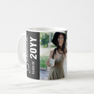 Mug Black Modern Classic Photo Graduation Party