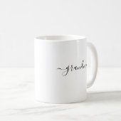Mug Black Modern Script Established Grandma (Devant droit)