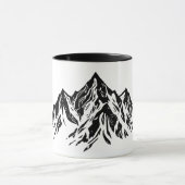 Mug Black Mountain Peaks | Modern Minimalist Hiking (Centre)