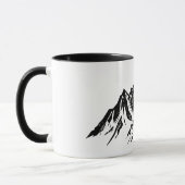 Mug Black Mountain Peaks | Modern Minimalist Hiking (Gauche)