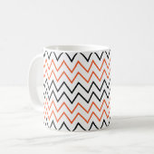 Mug Black Orange Chevron Zigzag (Devant gauche)